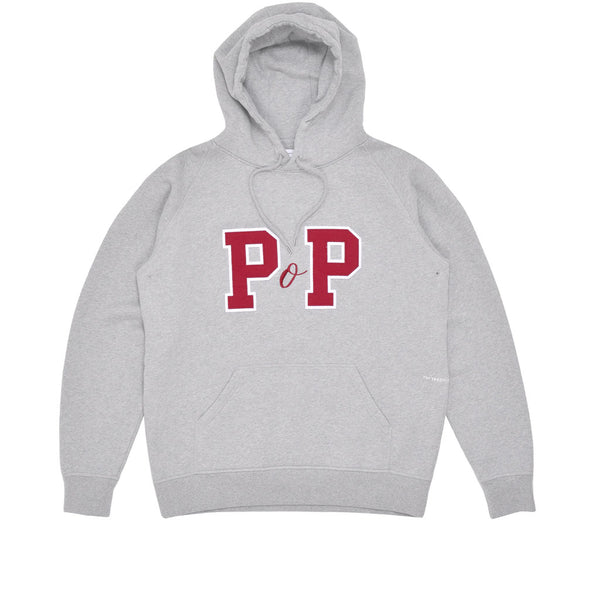 Pop Trading Co. College P Hooded Sweat Grey Heather
