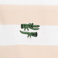 Tired The Gator Striped Polo