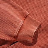 Butter Goods Bleach Waffle Zip-Thru Hood Washed Rust detalle