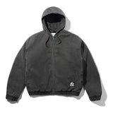Butter Goods Insulated Work Jacket Washed Black vista frontal