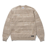 Butter Goods Stripe Knit Sweater Oat Marle vista frontal
