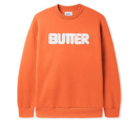 Butter Goods Rounded Logo Crewneck Washed Orange