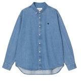 Carhartt WIP L/S Lucas Shirt Blue/Stone Washed