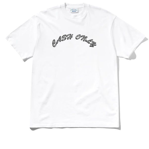 Cash Only Diamond plate Logo Tee White