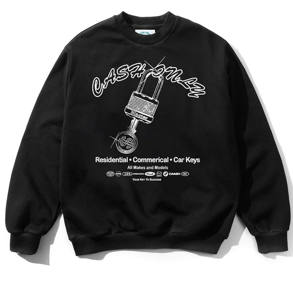 Cash Only Locksmith Crewneck Black