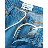 Cash Only Logo Baggy Denim Jeans Washed Indigo