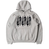 Parra Connected Guy Hooded Sweatshirt Heather Grey