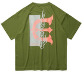 Evisen Fire Rectangle Logo Pocket Tech Tee Forest