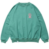 Evisen Tiger Match Emblem Crew Sweat Tuquoise