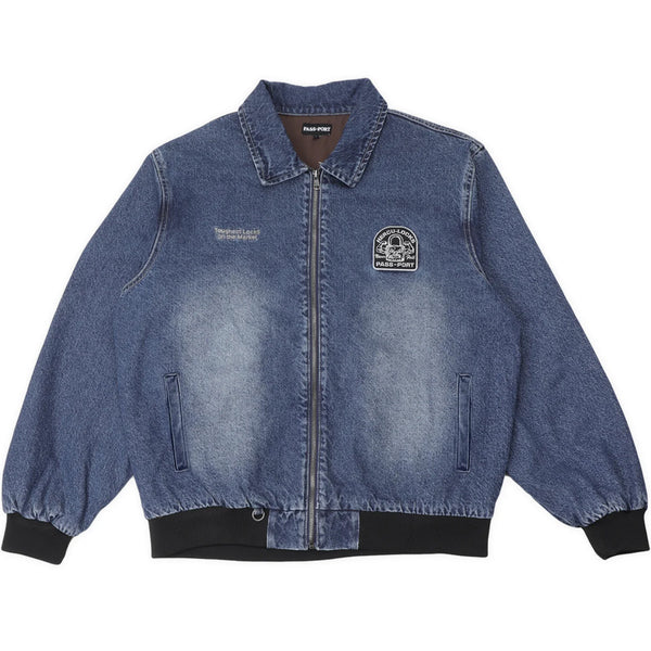 Pass-Port Hercu-Locks Recycled Denim Freight Jacket Washed Dark Indigo