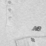 New Balance Numeric Waffle Knit Long Sleeve Henley Gym