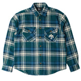 Parra Crow Flanel Shirt Pine Green