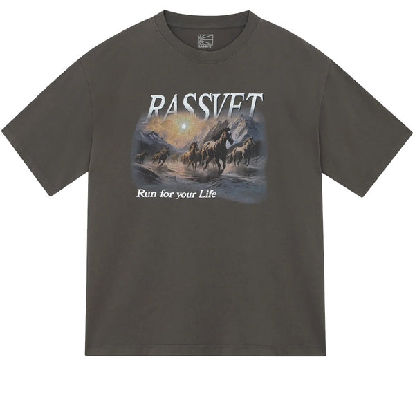 Rassvet Horses Tee Black