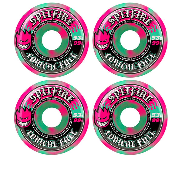 Spitfire F4 Conical Full 99Du 53mm (Teal/Pink Swirl) – Welcome