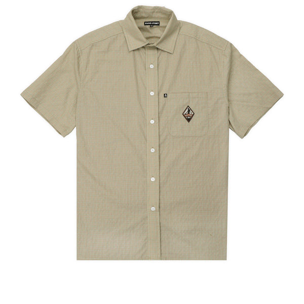 Pass-Port Wanderer Workers Short Sleeve Shirt Khaki
