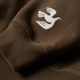 Parra Weird Trad Logo Crew Neck Sweatshirt Brown