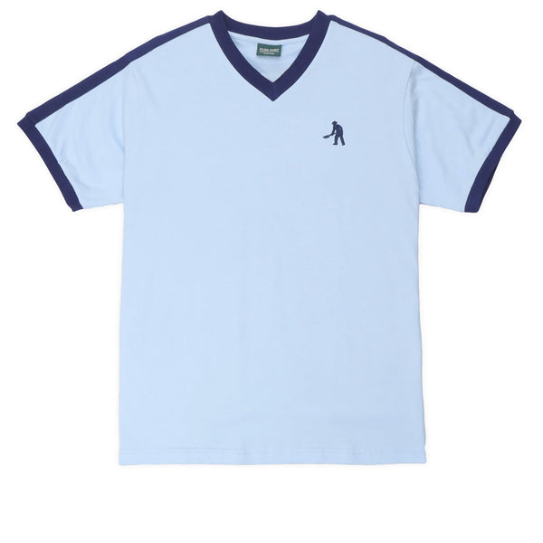 Pass-Port Workers Stripe Organic Cotton Jersey Sky Blue