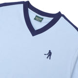 Pass-Port Workers Stripe Organic Cotton Jersey Sky Blue