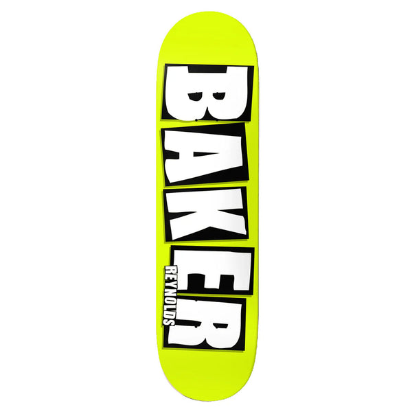 Baker AR Brand Name Neon Yellow B2 Deck 8.38