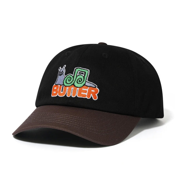 Butter Goods Snail 6 Panel Cap Black/Dusk
