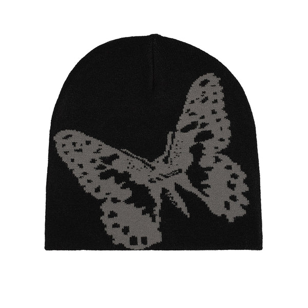 Bye Jeremy Butterfly Beanie Black