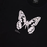 Bye Jeremy Silver Butterfly T-Shirt Black