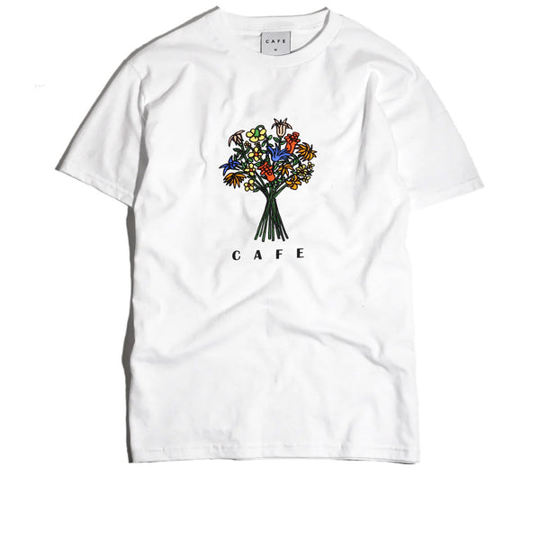 Cafe Bouquet Tee White