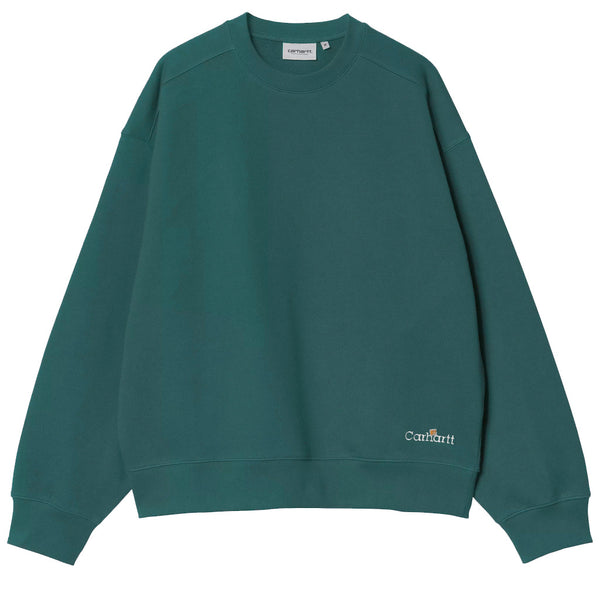 Carhartt WIP Label Script Sweat Malachite