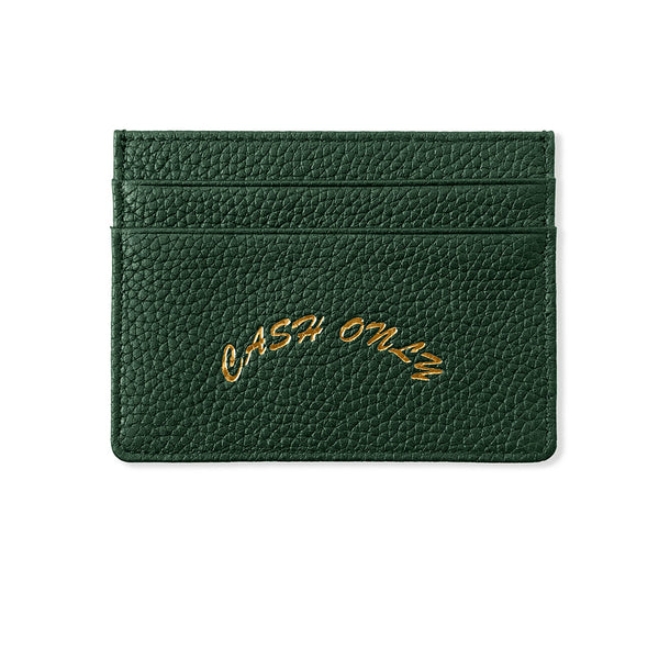 Cash Only Leather Cardholder Emerald