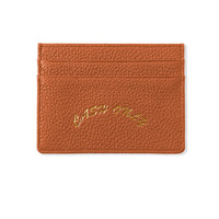 Cash Only Leather Cardholder Tan