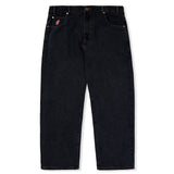 Cash Only Logo Baggy Denim Jeans Washed Black