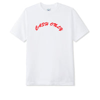 Cash Only Stencil Logo Tee White