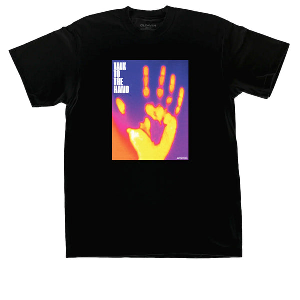 Cleaver Talk To The Hand Tee Black