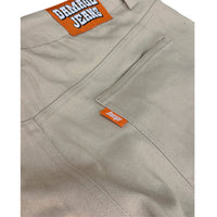 Damage Orange Tab Pants Beige