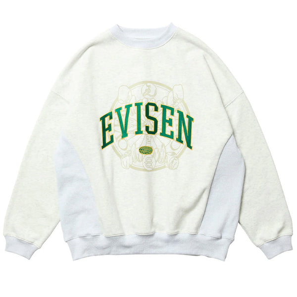 Evisen College Over Logo Sweat Grey