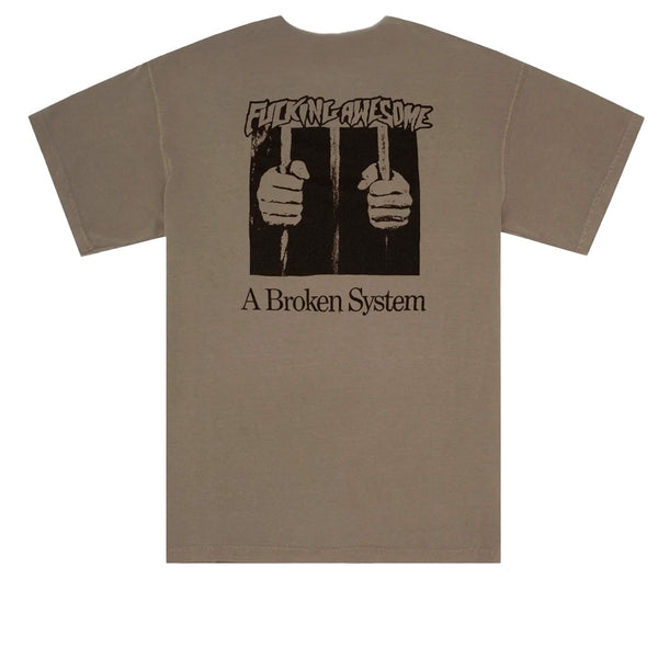 Fucking Awesome A Broken System Tee Olive