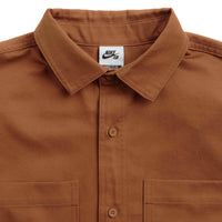 Nike SB Long-Sleeve Woven Skate Top Light British Tan/White