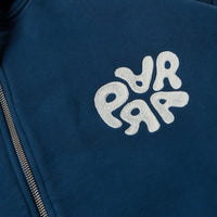 Parra 1976 Logo Zip Hooded Sweatshirt Blue