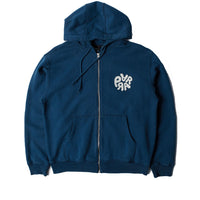 Parra 1976 Logo Zip Hooded Sweatshirt Blue