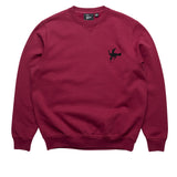Parra Snaked By A Horse Crew Neck Sweatshirt Beet Red