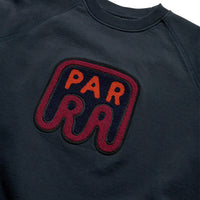 Parra Fast Food Logo Crew Neck Sweatshirt Navy Blue