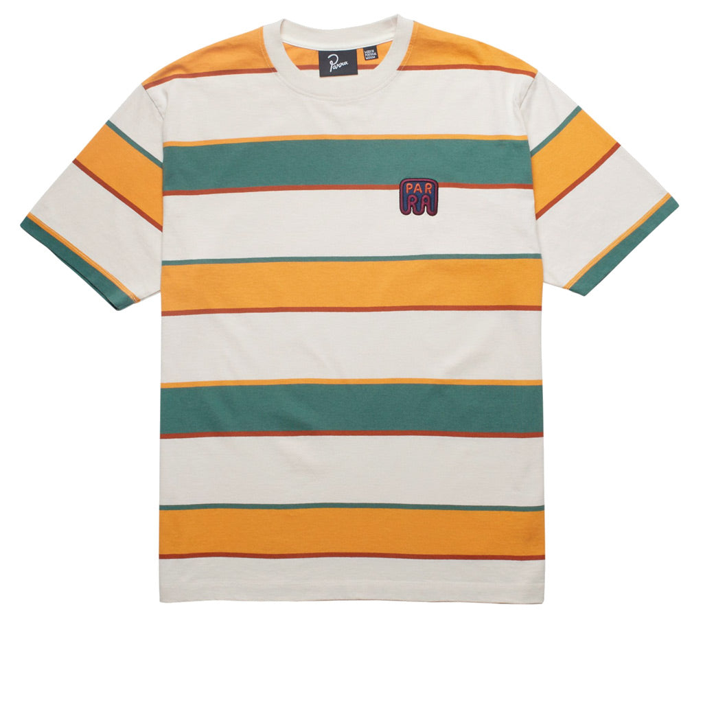 Parra Fast food Logo Striped t-shirt Burned Yellow – Welcome Skateshop ...
