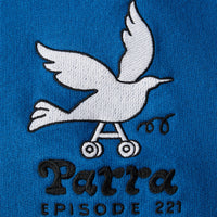 Parra Wheel Chested Bird Crew Neck Sweatshirt Blue
