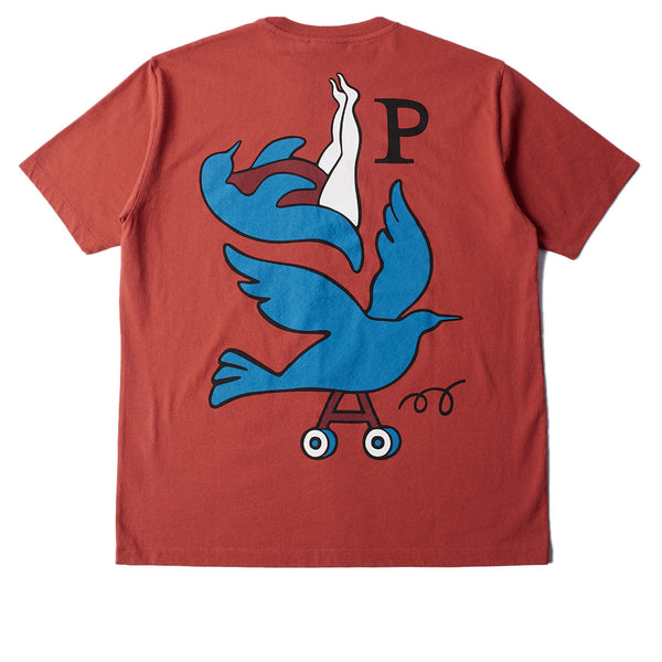 Parra Wheeled Bird T-Shirt Rust