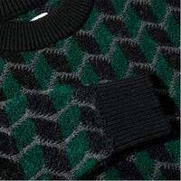 Polar Zig Zag Knit Sweater Black / Dark Teal