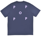 Pop Trading Co. Logo T-Shirt Navy/Viola