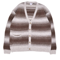 Pop Trading Co. Striped Knitted Cardigan Delicioso/Cress Green