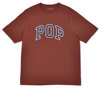 Pop Trading Co. Arch T-Shirt Fired Brick/Navy