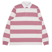 Pop Trading Co. Striped Rugby Polo Mesa Rose