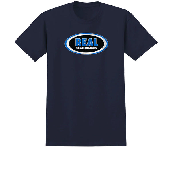 Real Oval Tee Navy/Blue/Blk/Wht